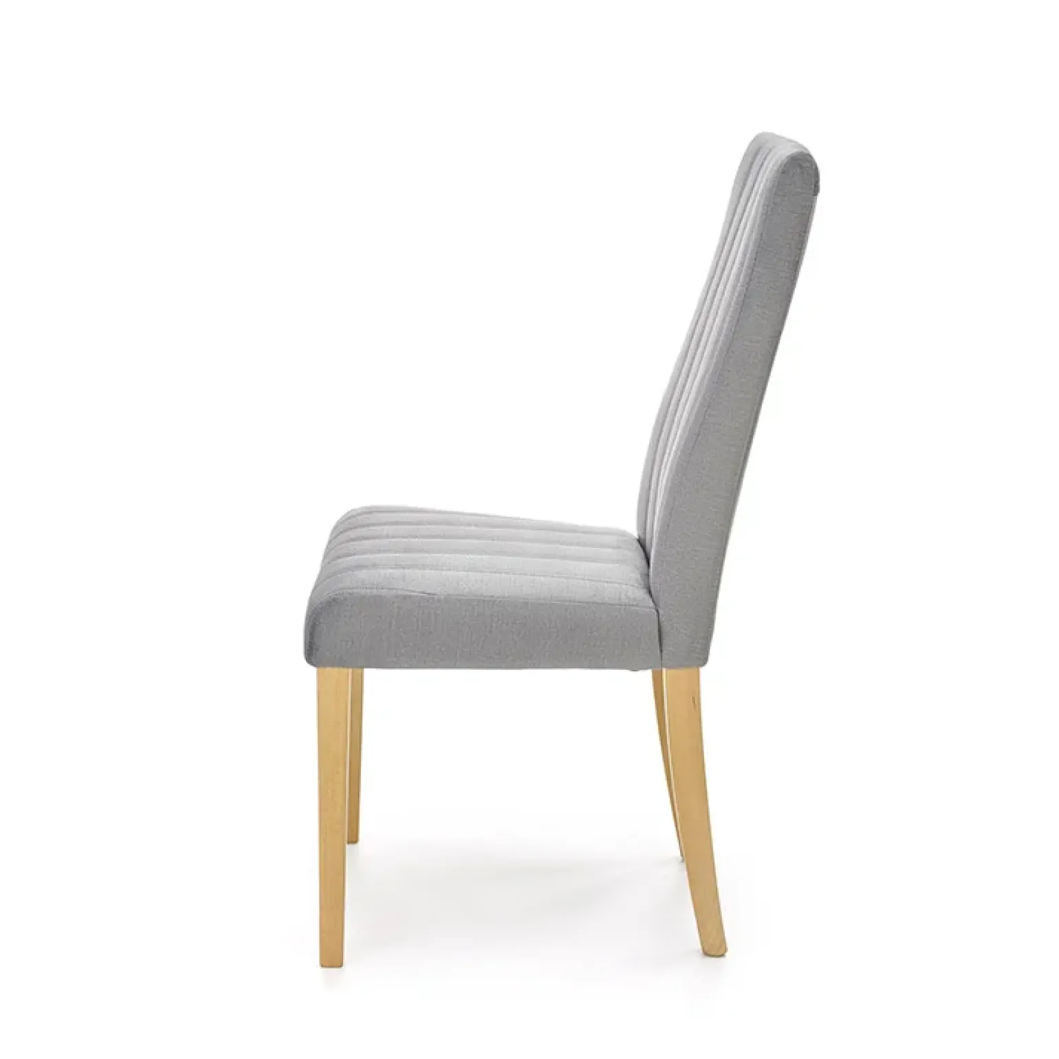 Set 2 sedie da pranzo in tessuto velluto trapuntato grigio rovere chiaro Doha