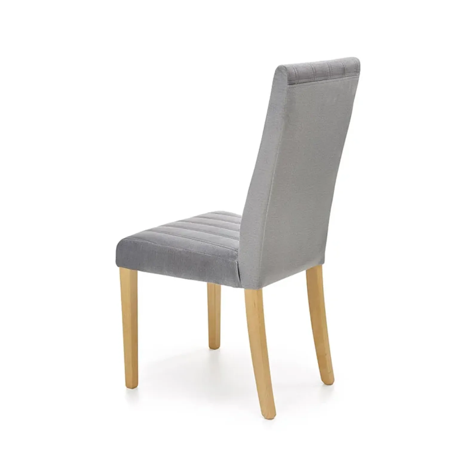 Set 2 sedie da pranzo in tessuto velluto trapuntato grigio rovere chiaro Doha