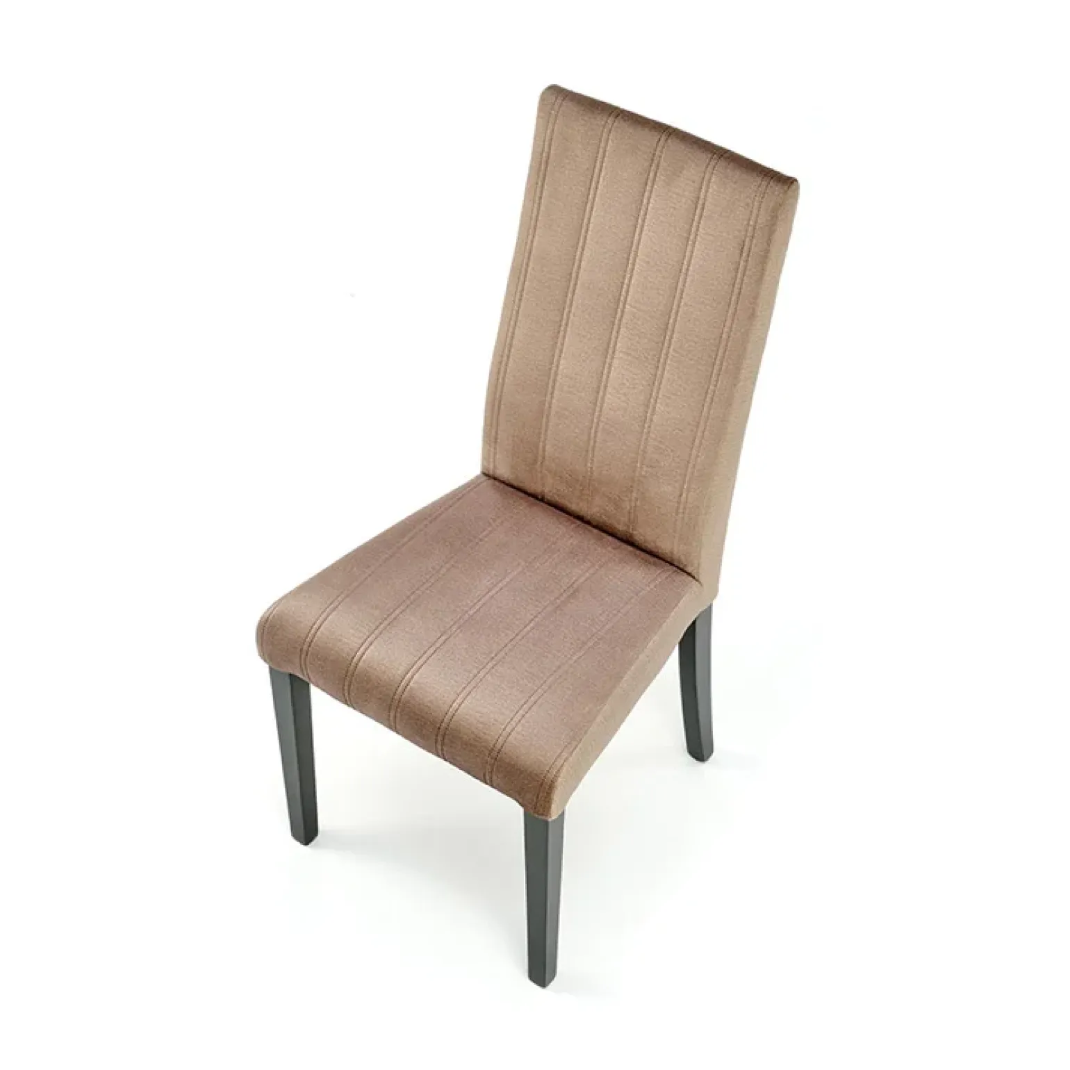 Set 2 sedie da pranzo in tessuto velluto trapuntato beige nero Mascate