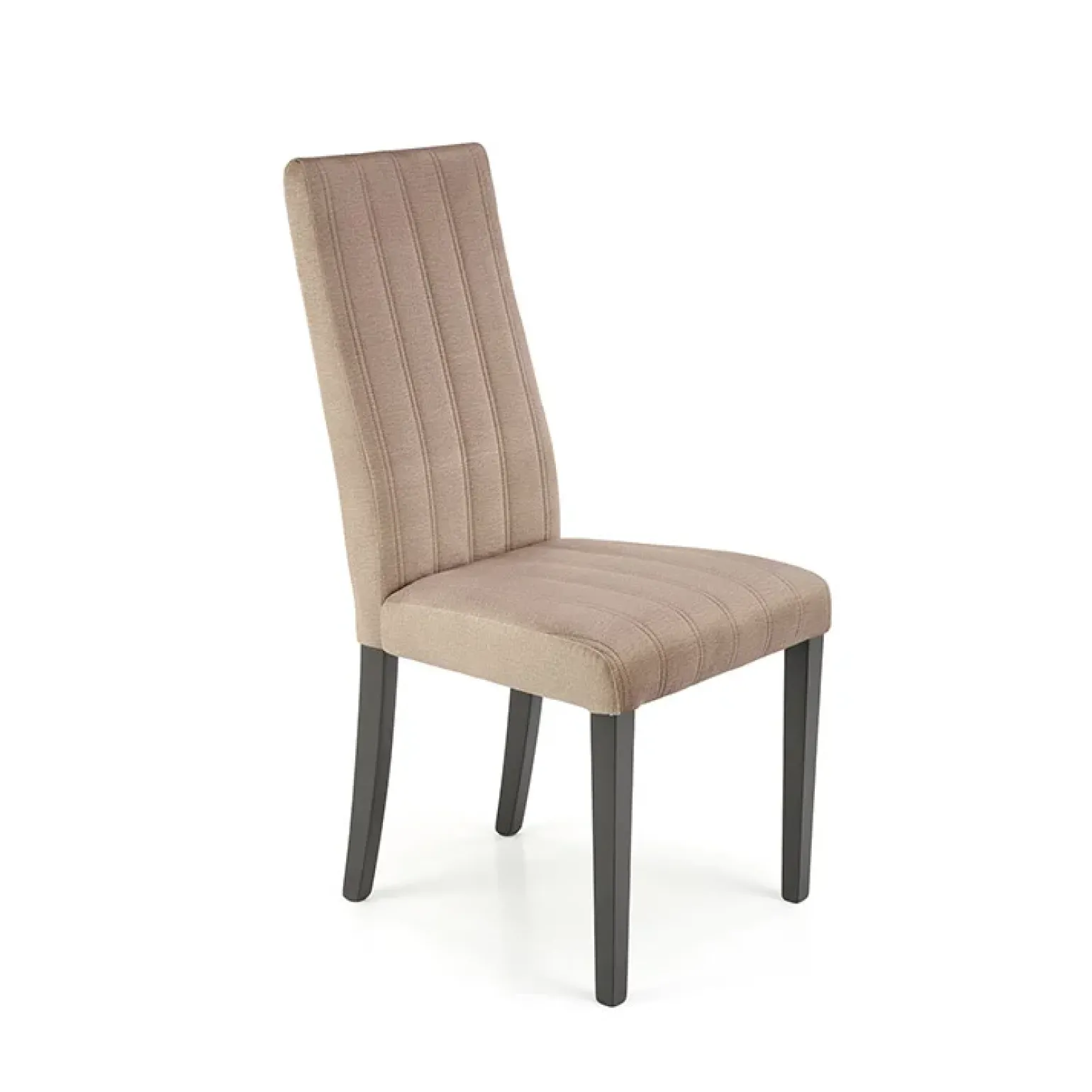 Set 2 sedie da pranzo in tessuto velluto trapuntato beige nero Mascate