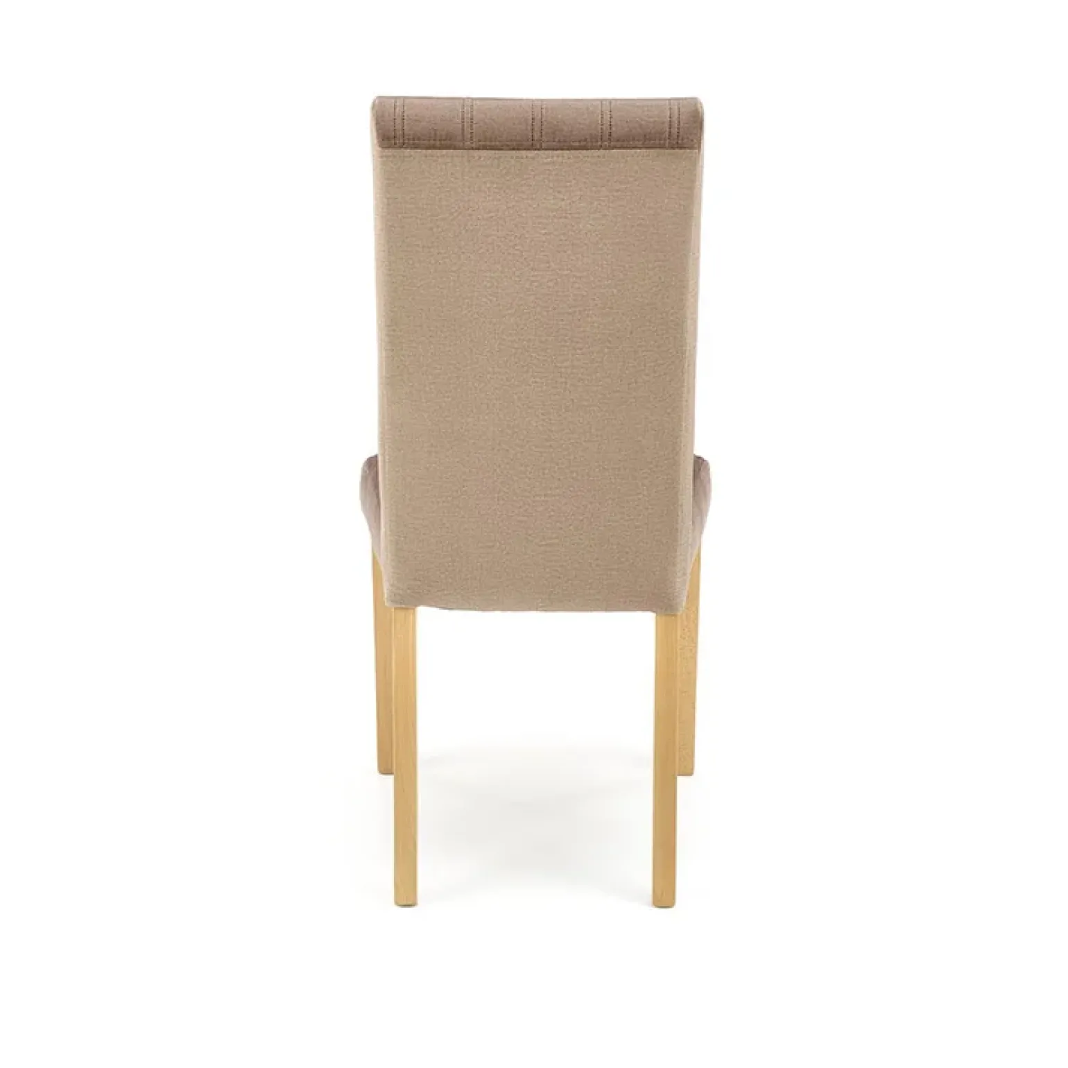 Set 2 sedie da pranzo in tessuto velluto trapuntato beige rovere chiaro Doha
