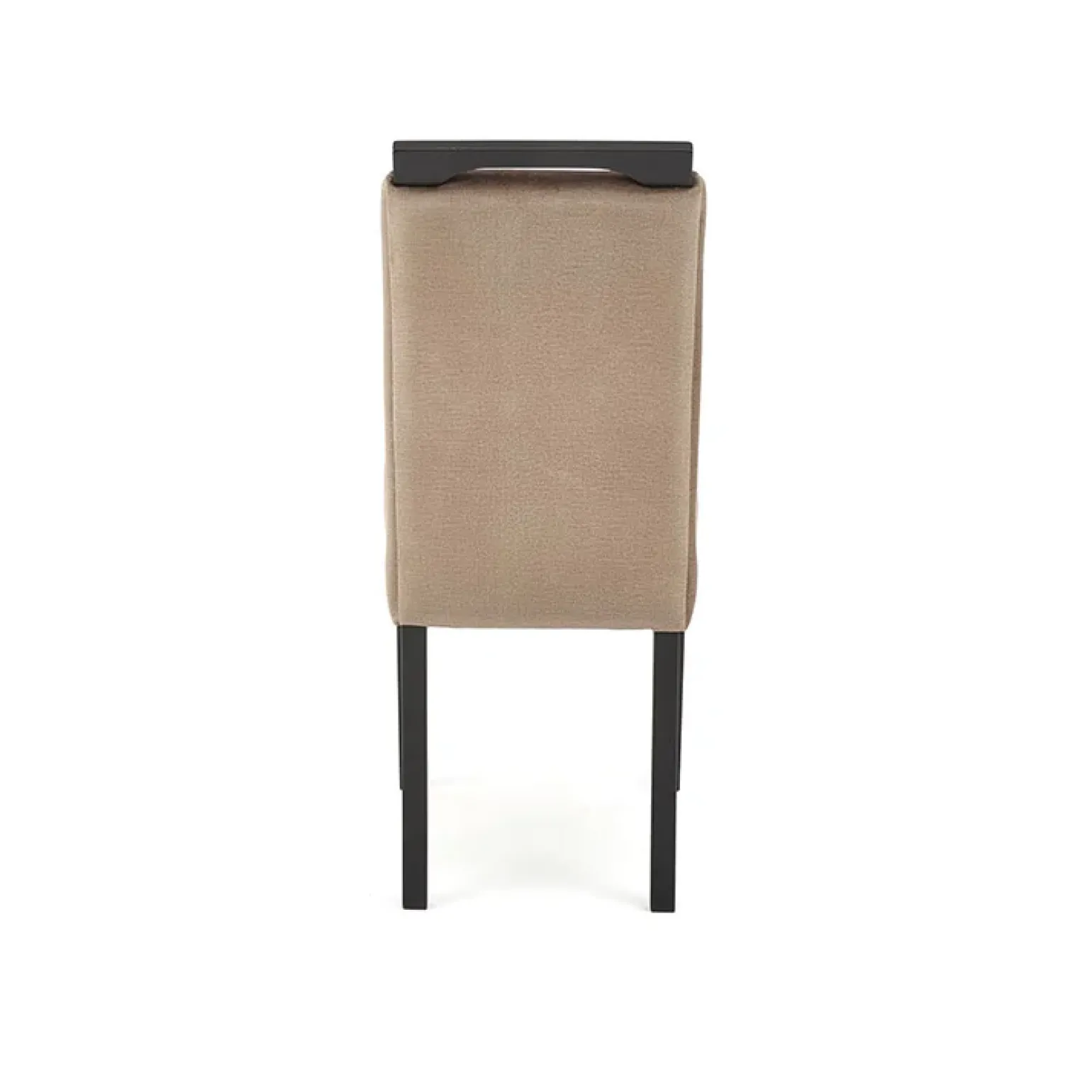 Set 2 sedie da pranzo in tessuto nero beige Managua