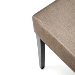 Set 2 sedie da pranzo in tessuto nero beige Managua