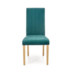 Set 2 sedie da pranzo in tessuto velluto trapuntato verde rovere chiaro Doha