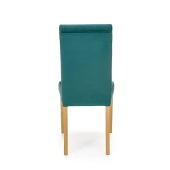 Set 2 sedie da pranzo in tessuto velluto trapuntato verde rovere chiaro Doha