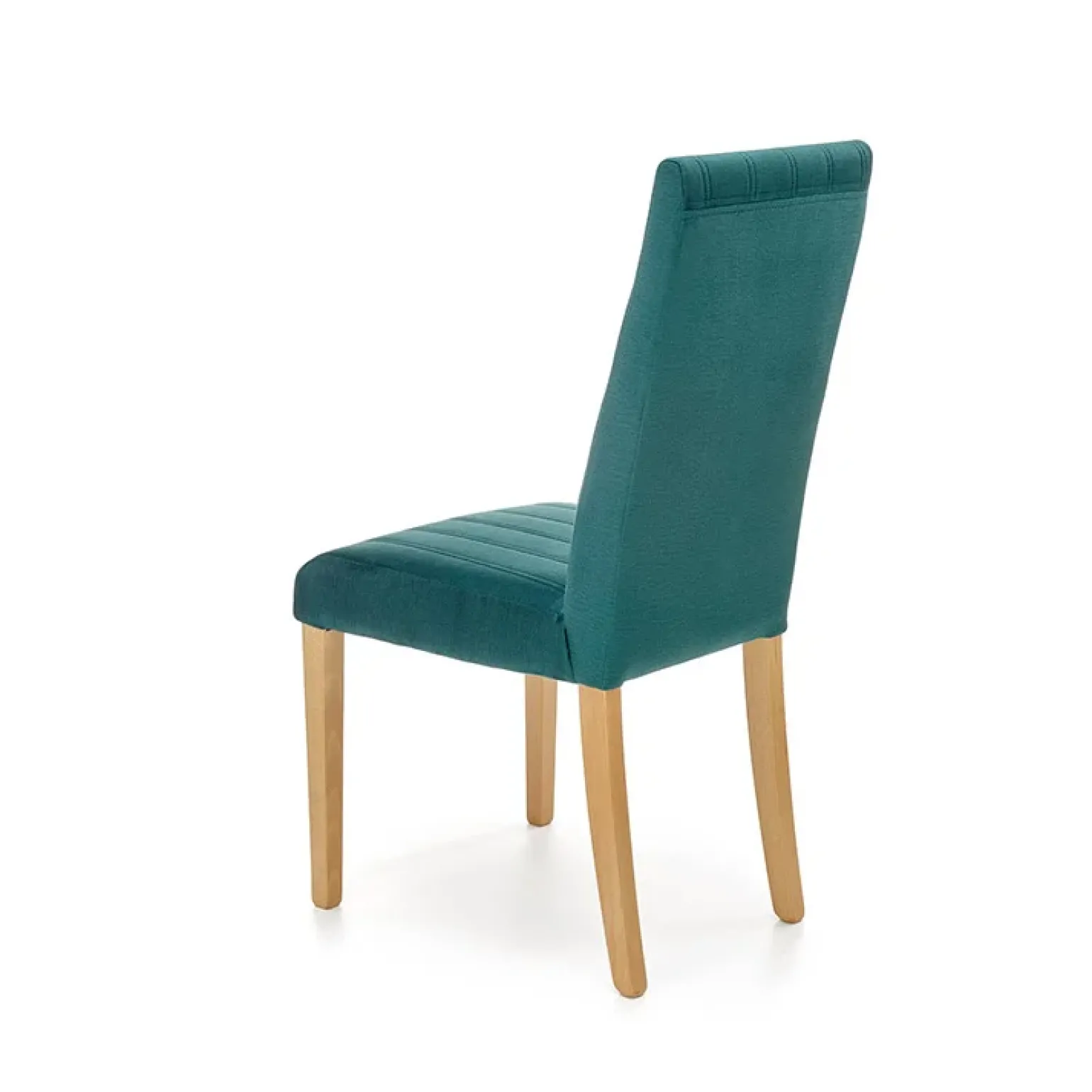 Set 2 sedie da pranzo in tessuto velluto trapuntato verde rovere chiaro Doha