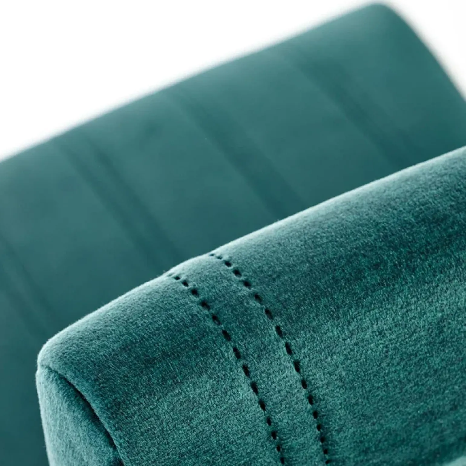 Set 2 sedie da pranzo in tessuto velluto trapuntato verde rovere chiaro Doha