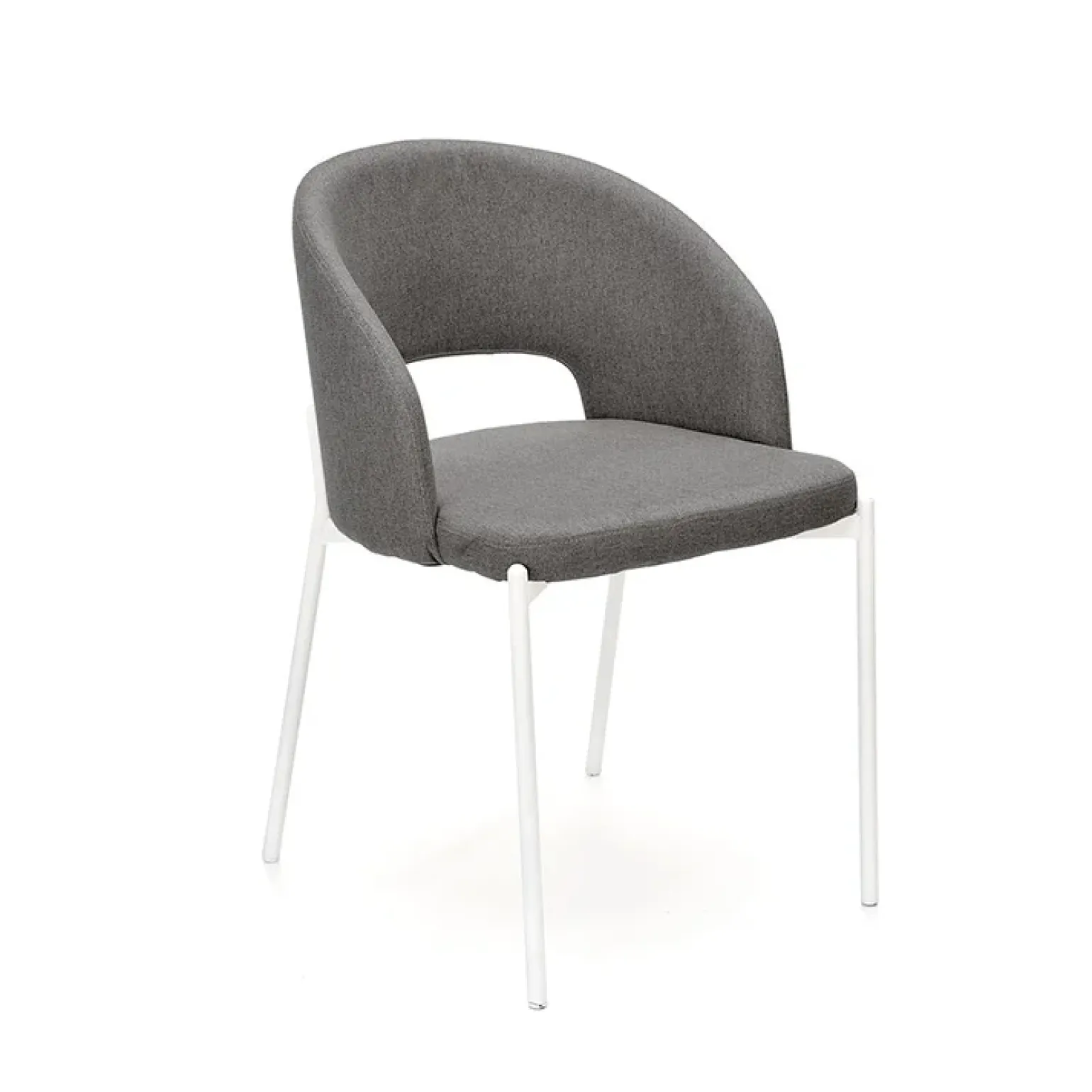 Set 2 sedie da pranzo in tessuto grigio Turbo
