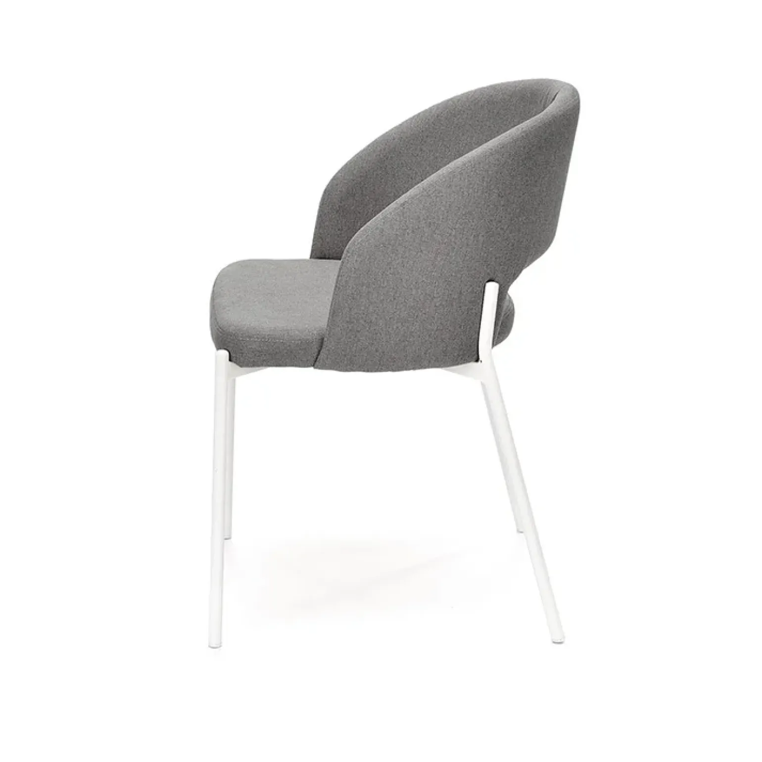 Set 2 sedie da pranzo in tessuto grigio Turbo
