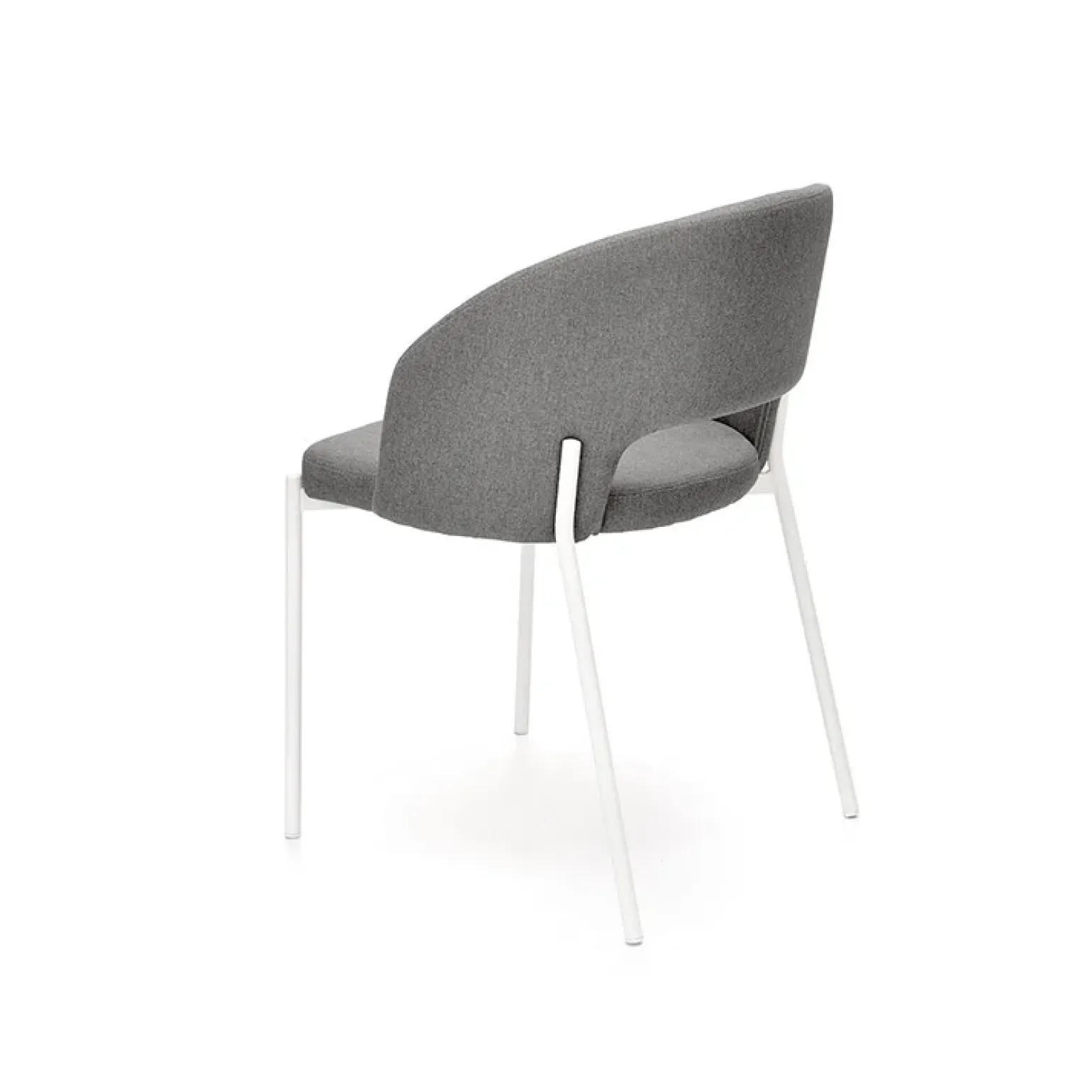 Set 2 sedie da pranzo in tessuto grigio Turbo