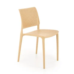 Set 4 sedie da pranzo moderne in polipropilene arancione Luanda