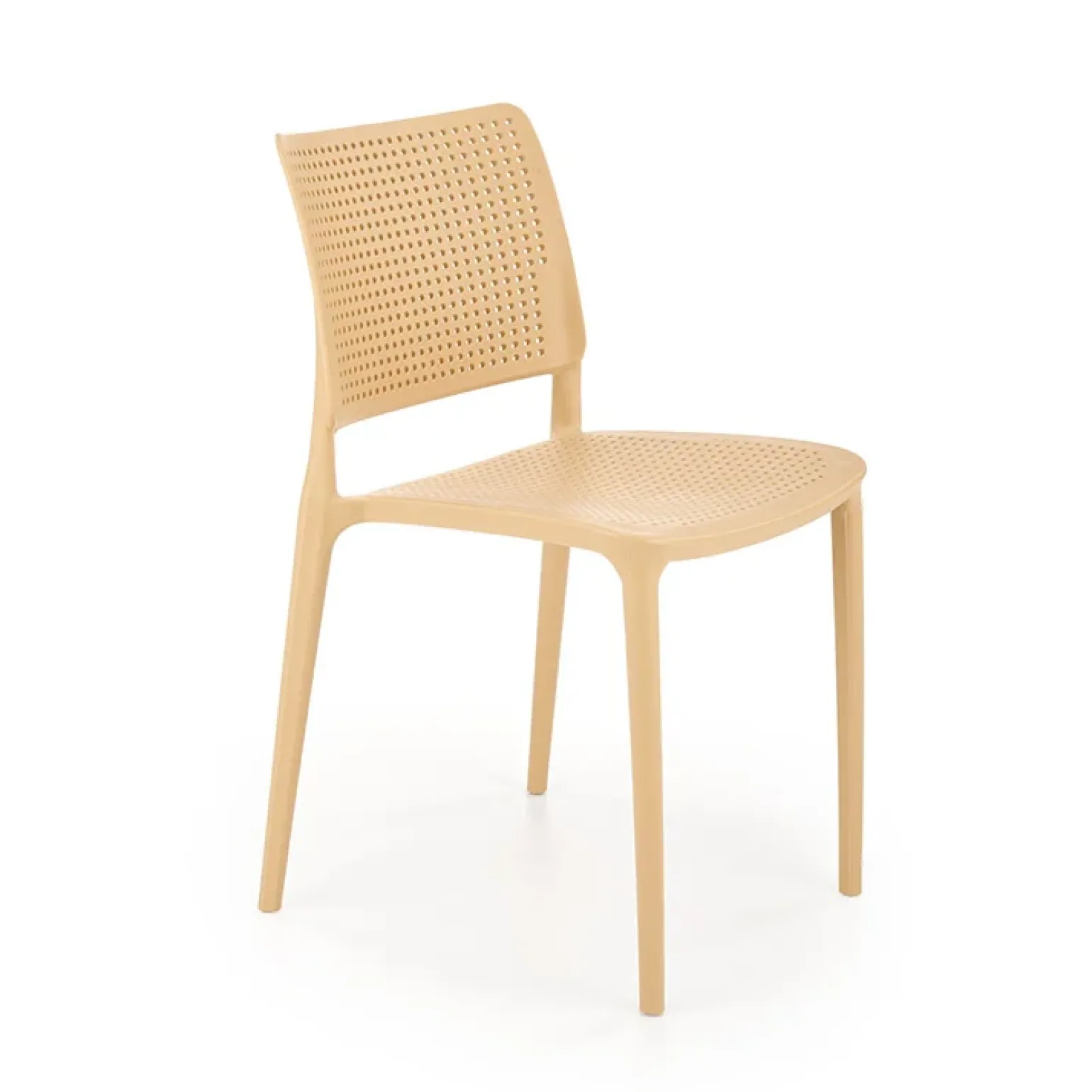 Set 4 sedie da pranzo moderne in polipropilene arancione Luanda