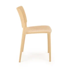 Set 4 sedie da pranzo moderne in polipropilene arancione Luanda