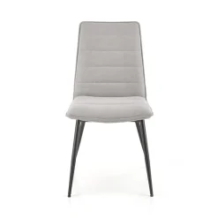 Set 4 sedie da pranzo moderne in tessuto grigio nero Quiche
