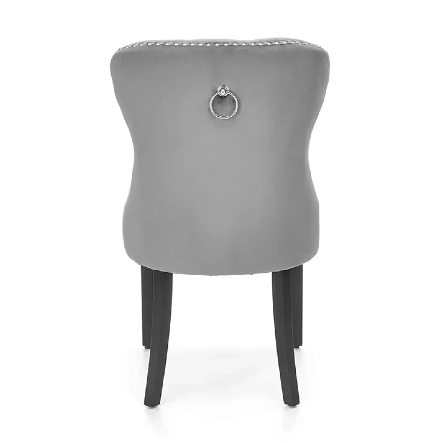 Set 2 sedie da pranzo moderne in tessuto grigio nero Briar