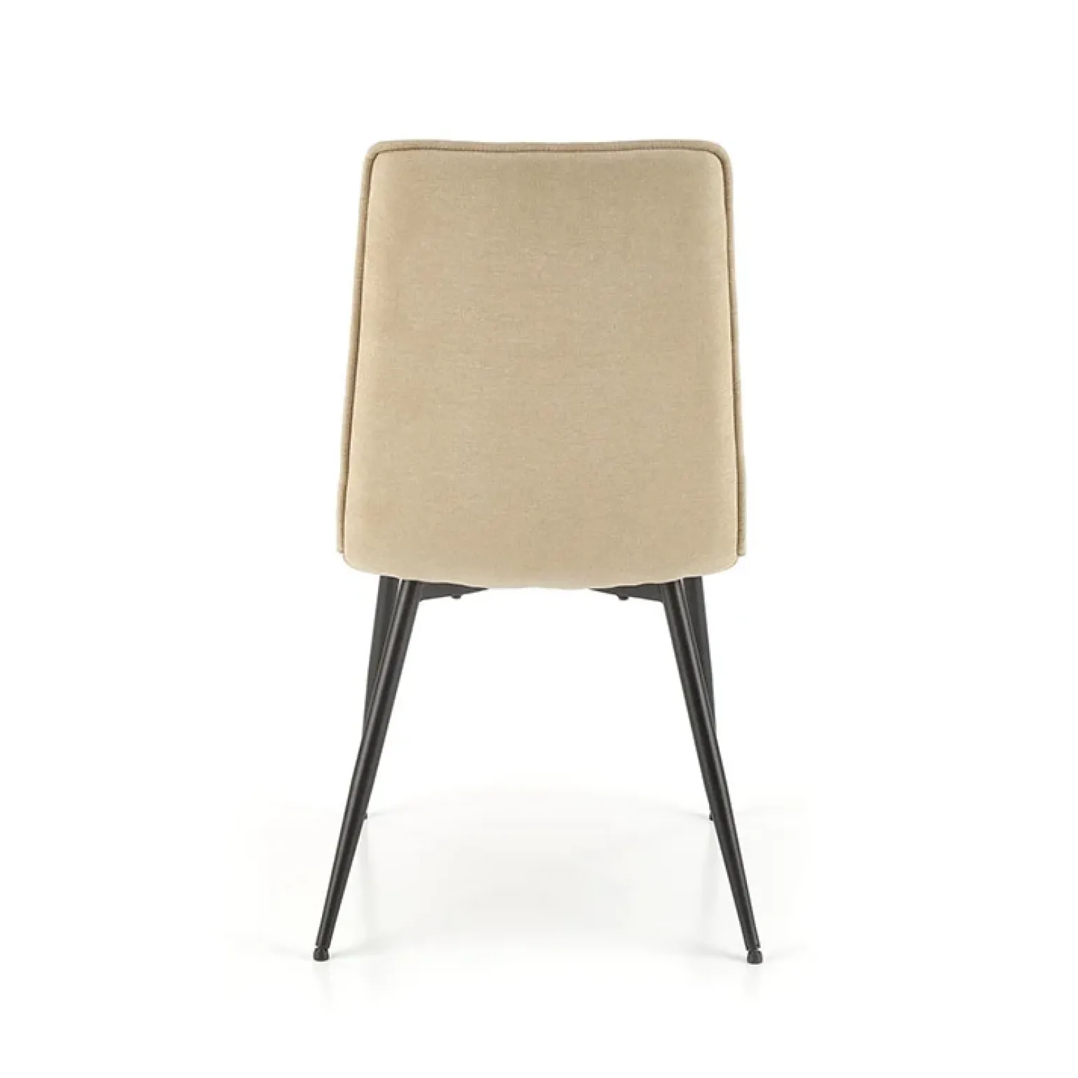 Set 4 sedie da pranzo moderne in tessuto beige nero Quiche