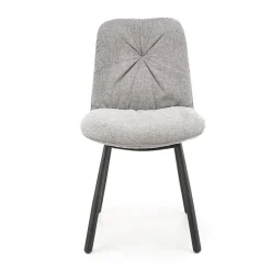 Set 4 sedie da pranzo moderne in tessuto grigio nero Kaos