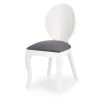 Set 2 sedie da sala moderne in tessuto grigio bianco Jonni