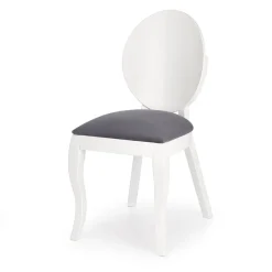 Set 2 sedie da sala moderne in tessuto grigio bianco Jonni