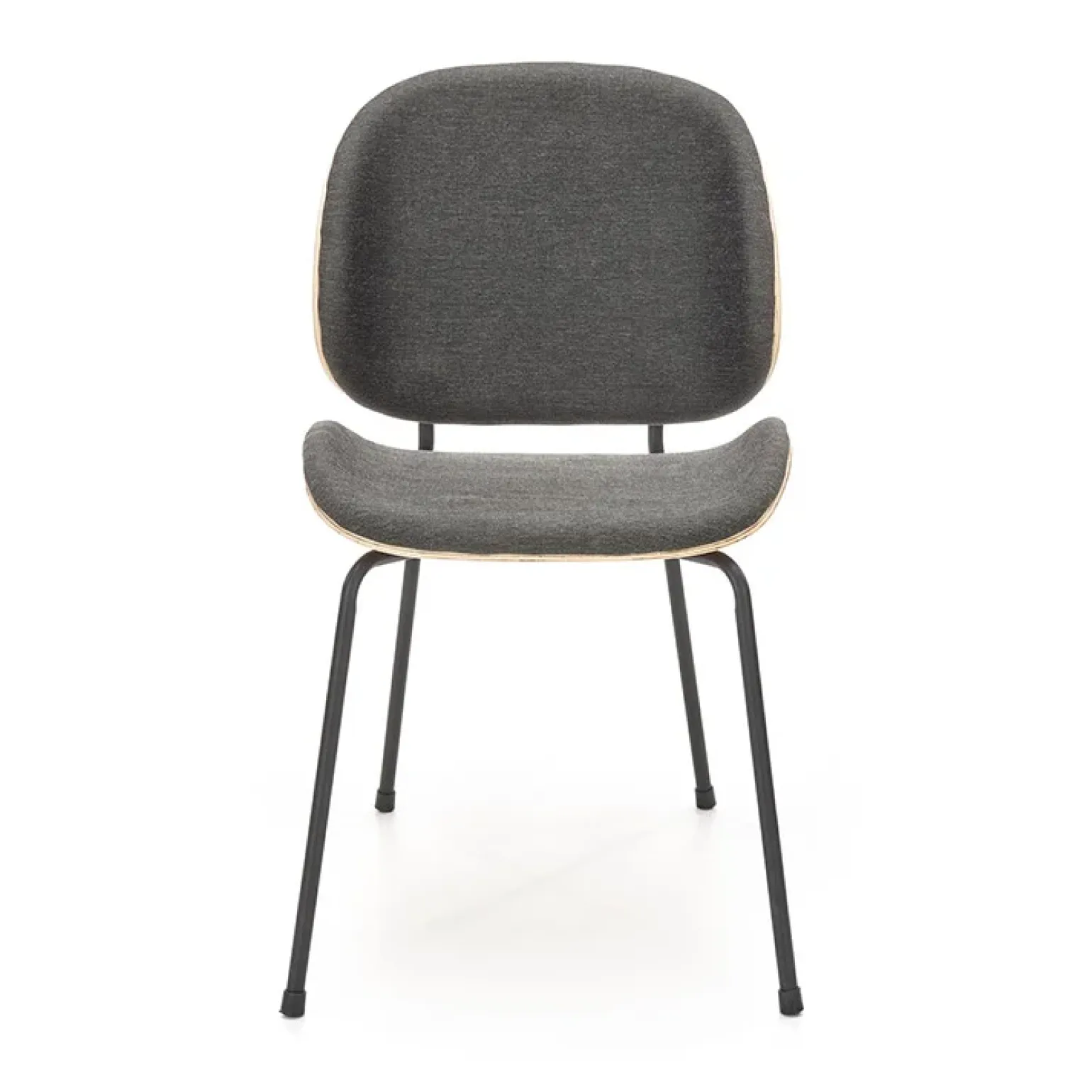 Set 2 sedie da sala moderne in tessuto rovere grigio scuro Dorotea