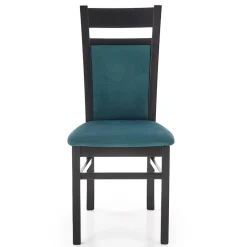 Set 2 sedie imbottite classiche in tessuto nero verde Azalea