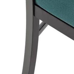 Set 2 sedie imbottite classiche in tessuto nero verde Azalea