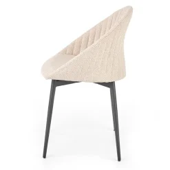 Set 2 sedie imbottite design in tessuto beige Amelia