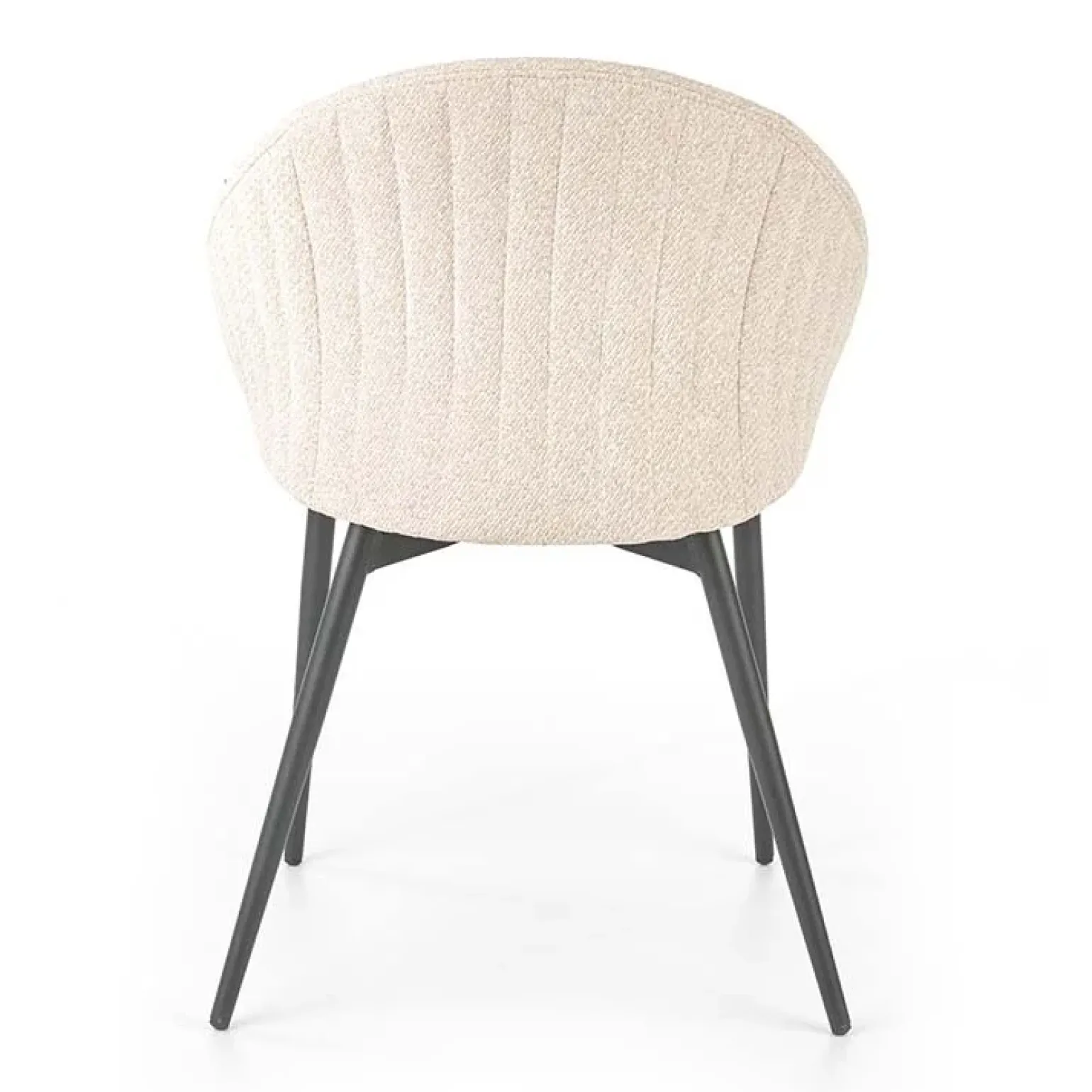 Set 2 sedie imbottite design in tessuto beige Amelia