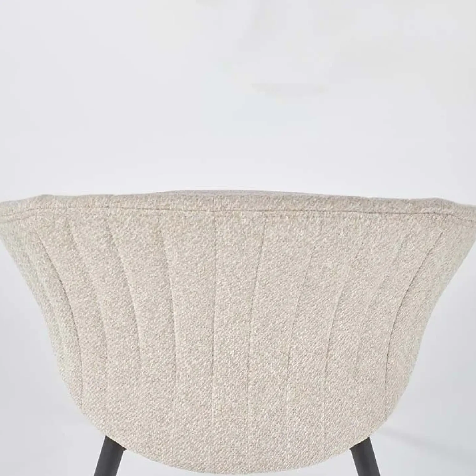 Set 2 sedie imbottite design in tessuto beige Amelia