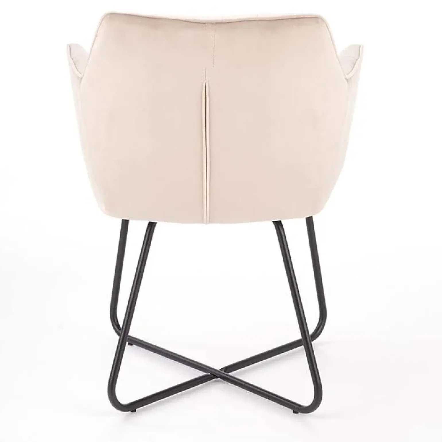 Set 2 sedie imbottite in velluto beige industrial Elsa