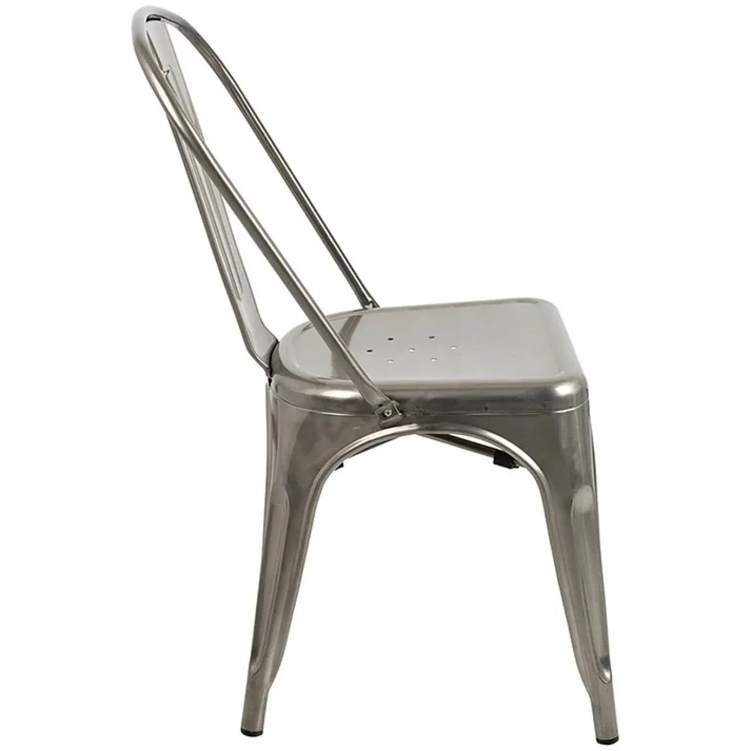 Set 2 sedie in metallo impilabili grigio laccato Lix