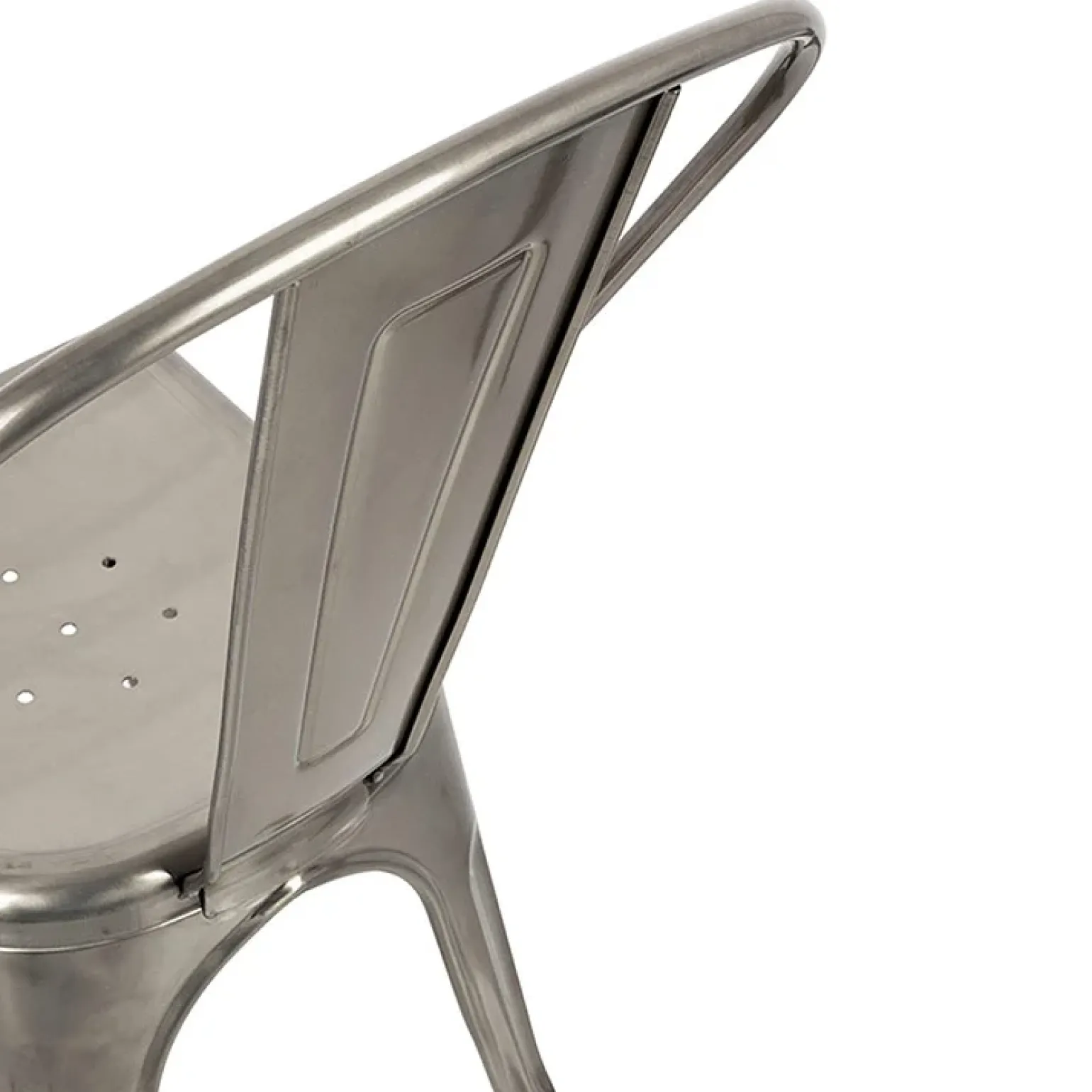 Set 2 sedie in metallo impilabili grigio laccato Lix