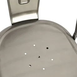 Set 2 sedie in metallo impilabili grigio laccato Lix