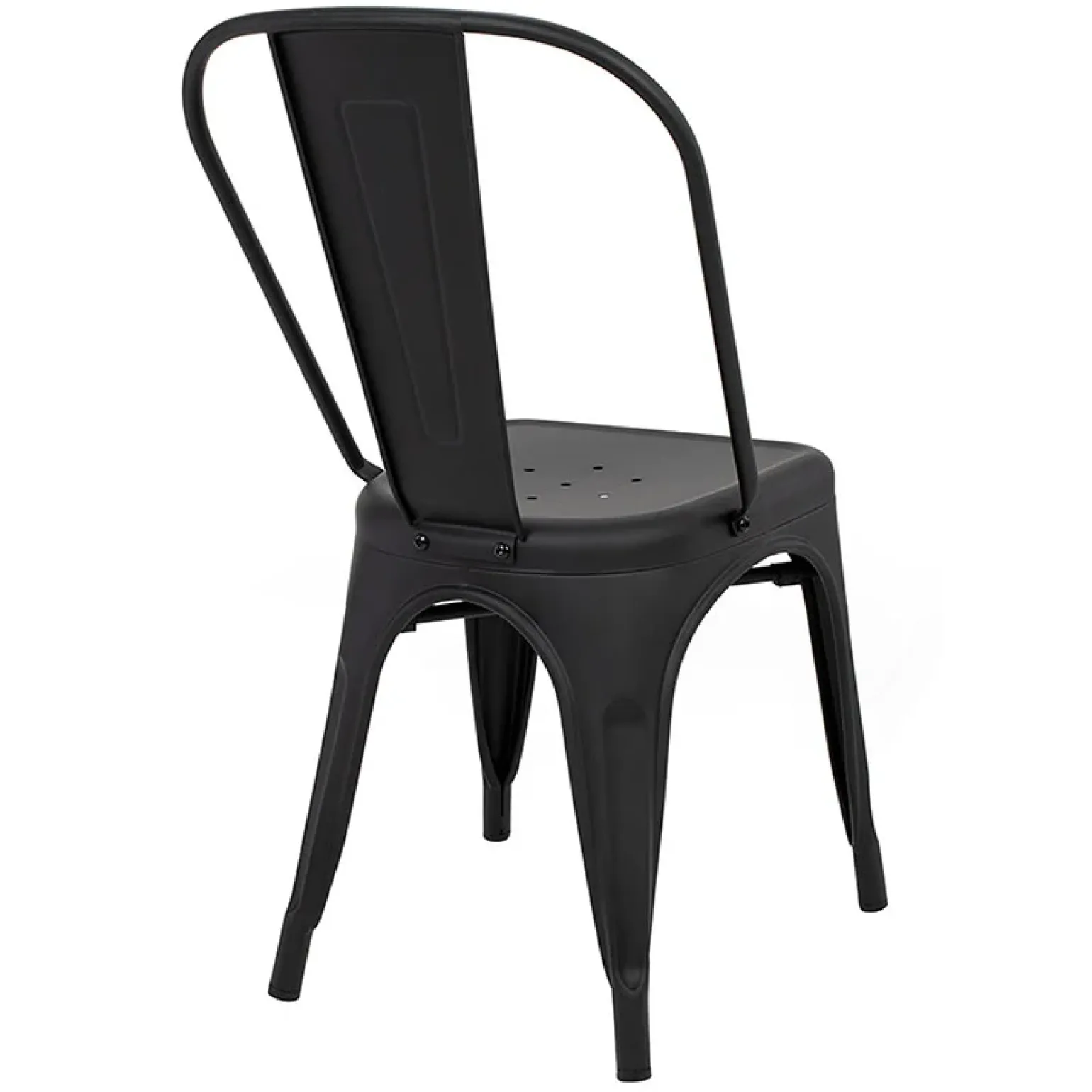 Set 2 sedie in metallo impilabili nero opaco Lix