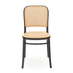 Set 4 sedie in rattan moderne naturale nero Milly