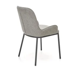 Set 2 sedie moderne con braccioli in tessuto grigio Piumetta