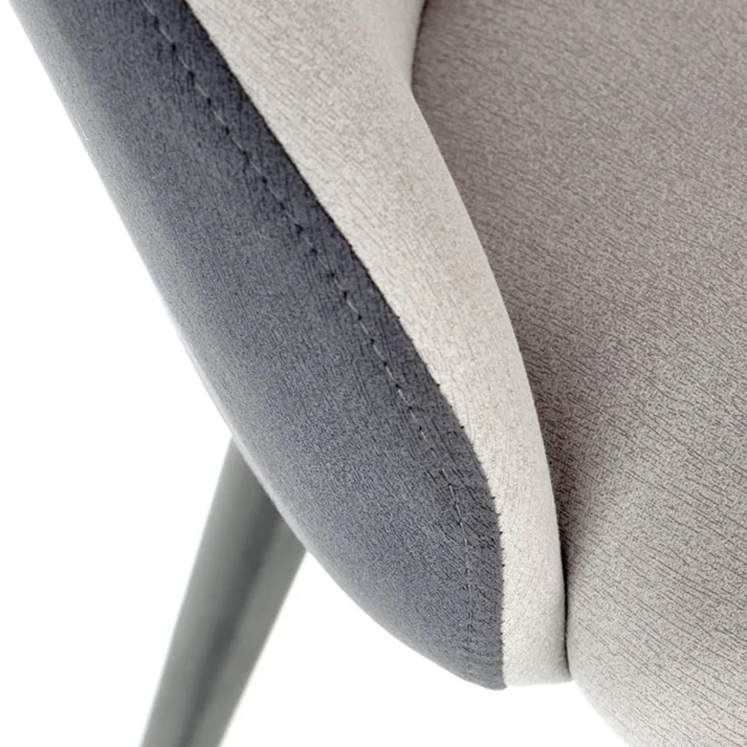 Set 4 sedie moderne da sala in tessuto grigio chiaro e scuro Daichi