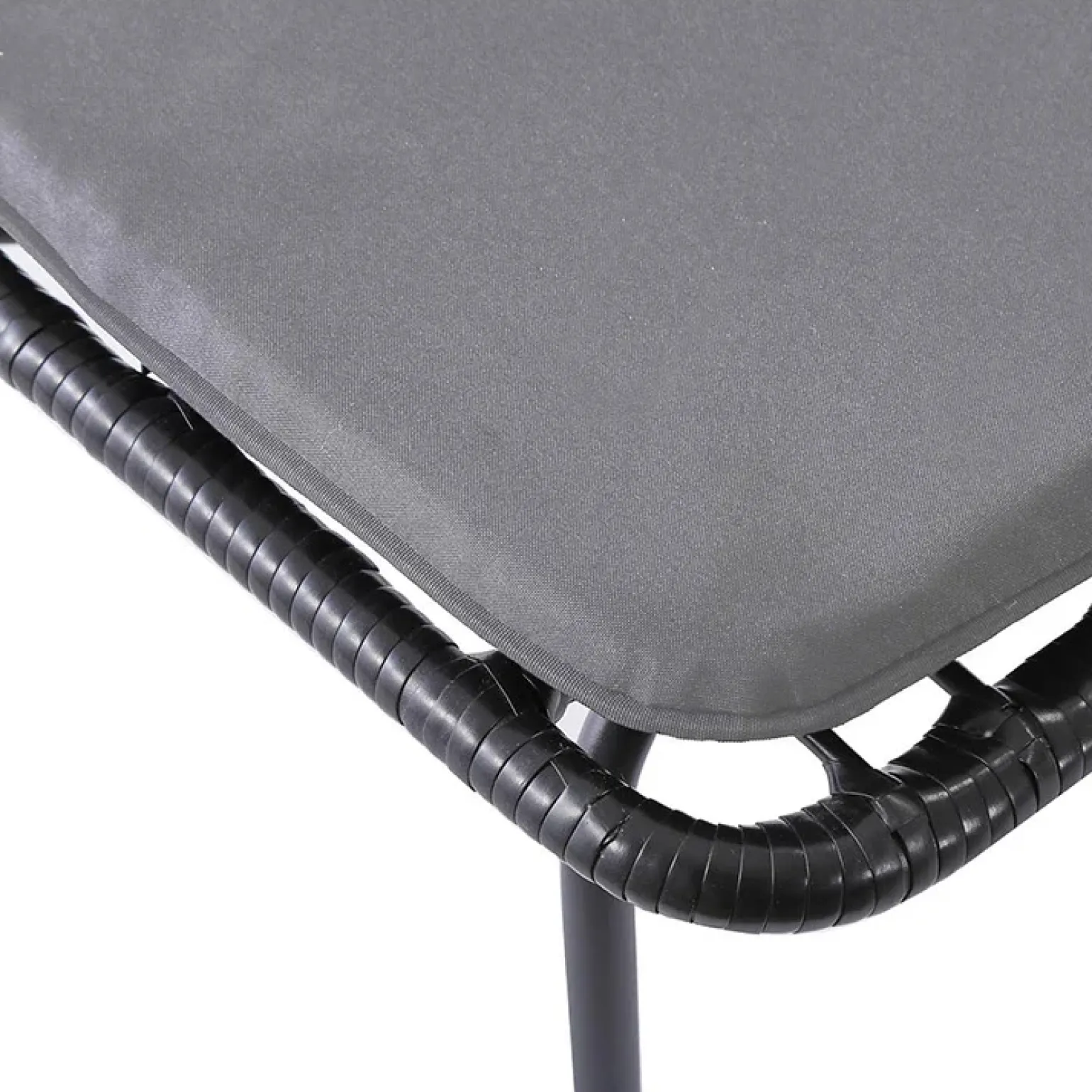 Set 4 sedie moderne da soggiorno in rattan nero Alicia