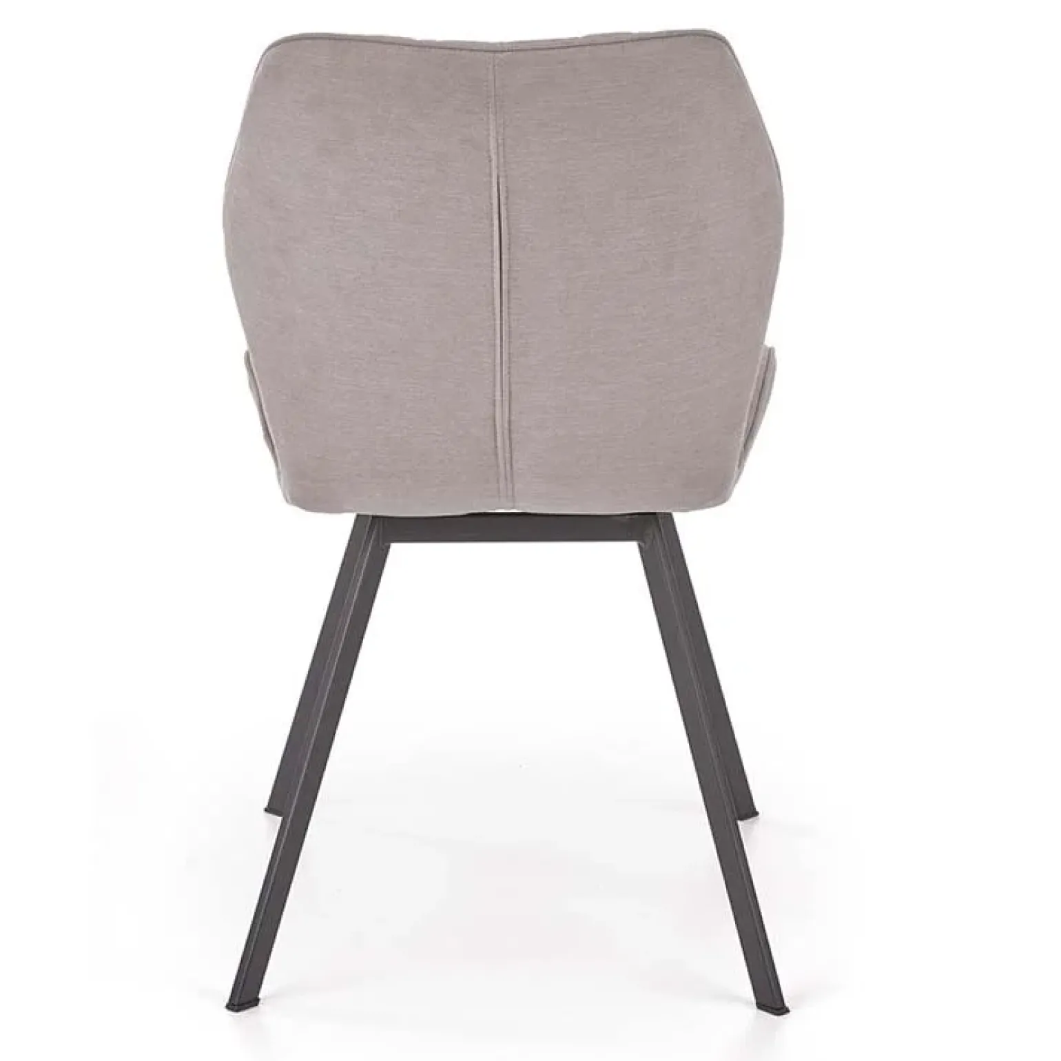 Set 4 sedie moderne imbottite in tessuto grigio Raven