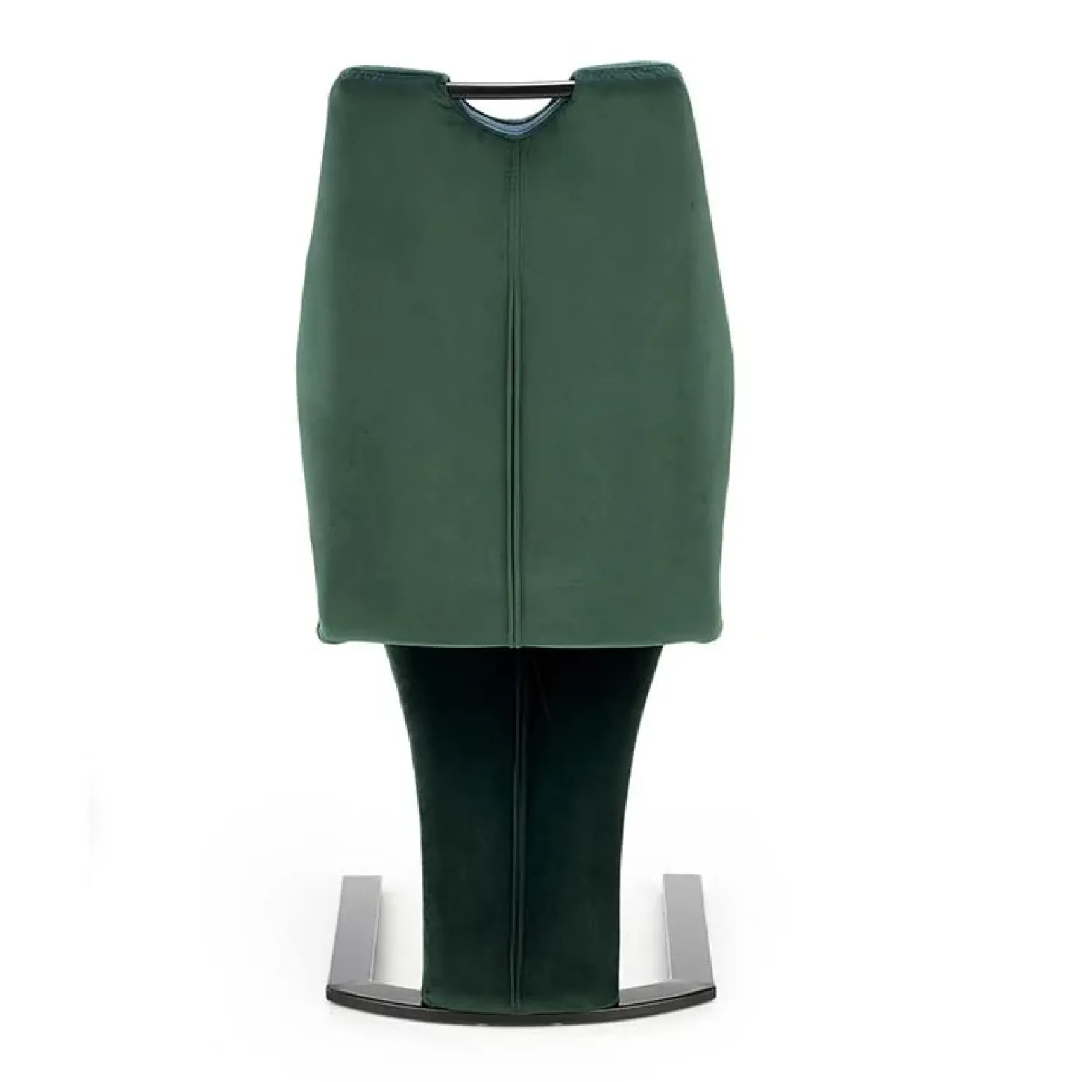 Set 2 sedie moderne imbottite in velluto verde acciaio nero Juliet
