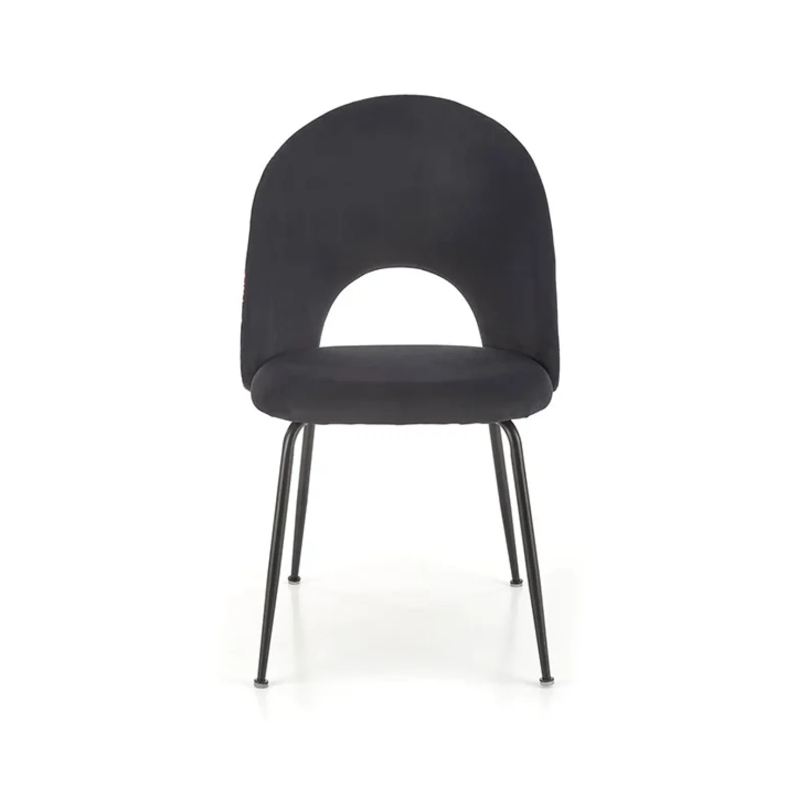 Set 4 sedie moderne in tessuto nera multicolore Pablo