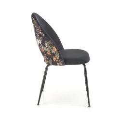 Set 4 sedie moderne in tessuto nera multicolore Pablo
