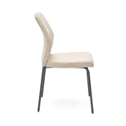 Set 4 sedie sala moderne in tessuto beige Corvo