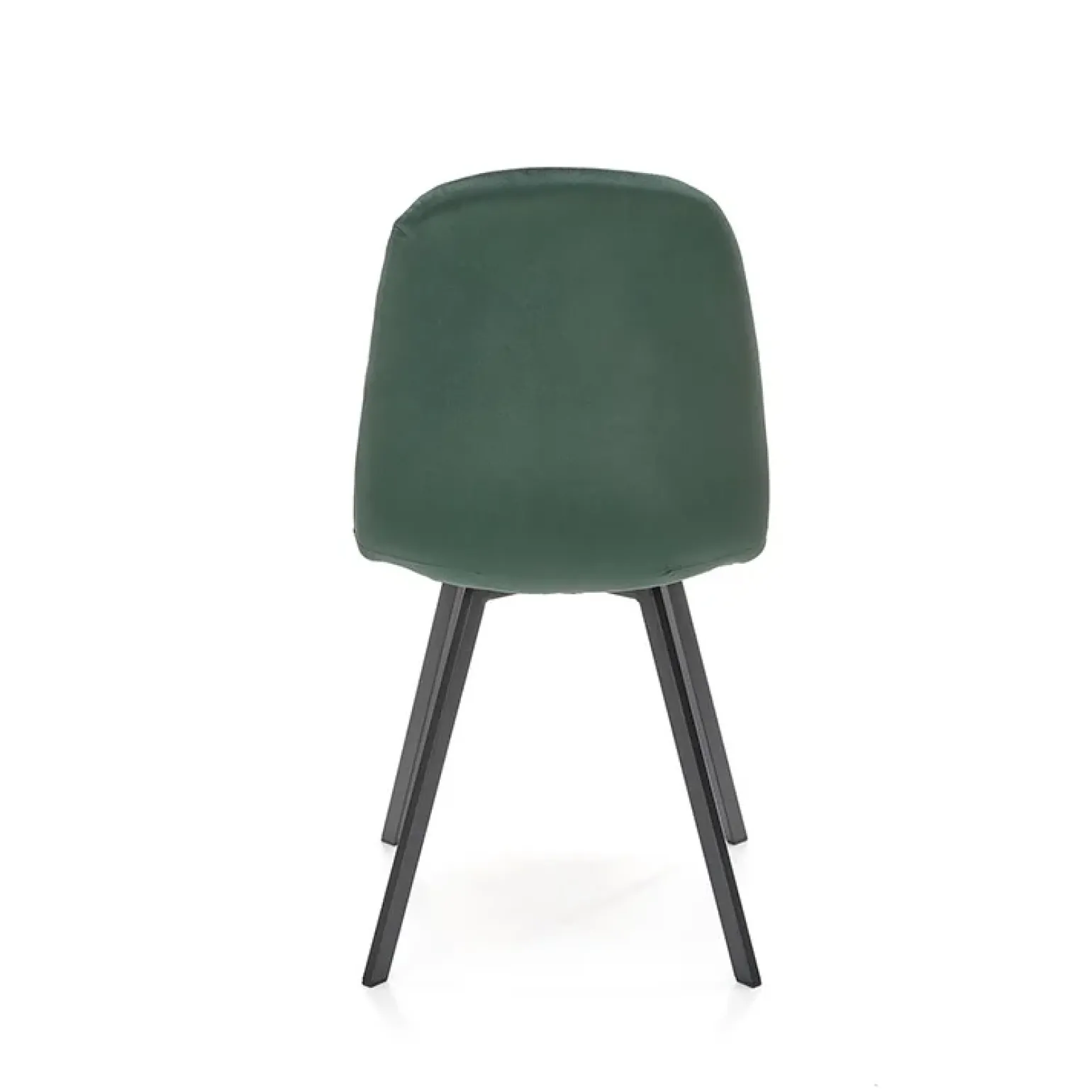 Set 4 sedie soggiorno moderne in velluto verde scuro nero Icaro