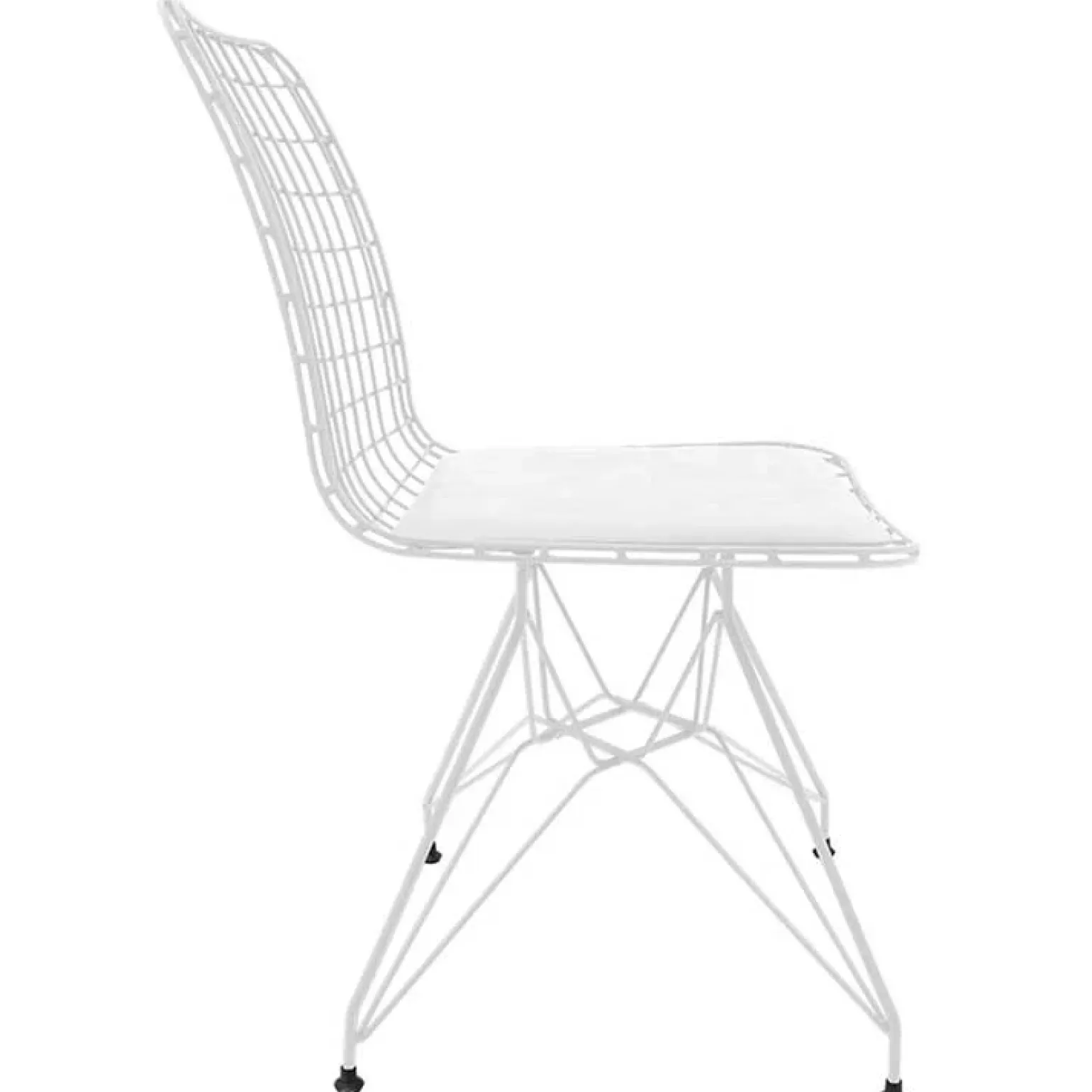 Set 4 sedie soggiorno moderne industrial metallo bianco Next
