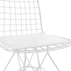Set 4 sedie soggiorno moderne industrial metallo bianco Next