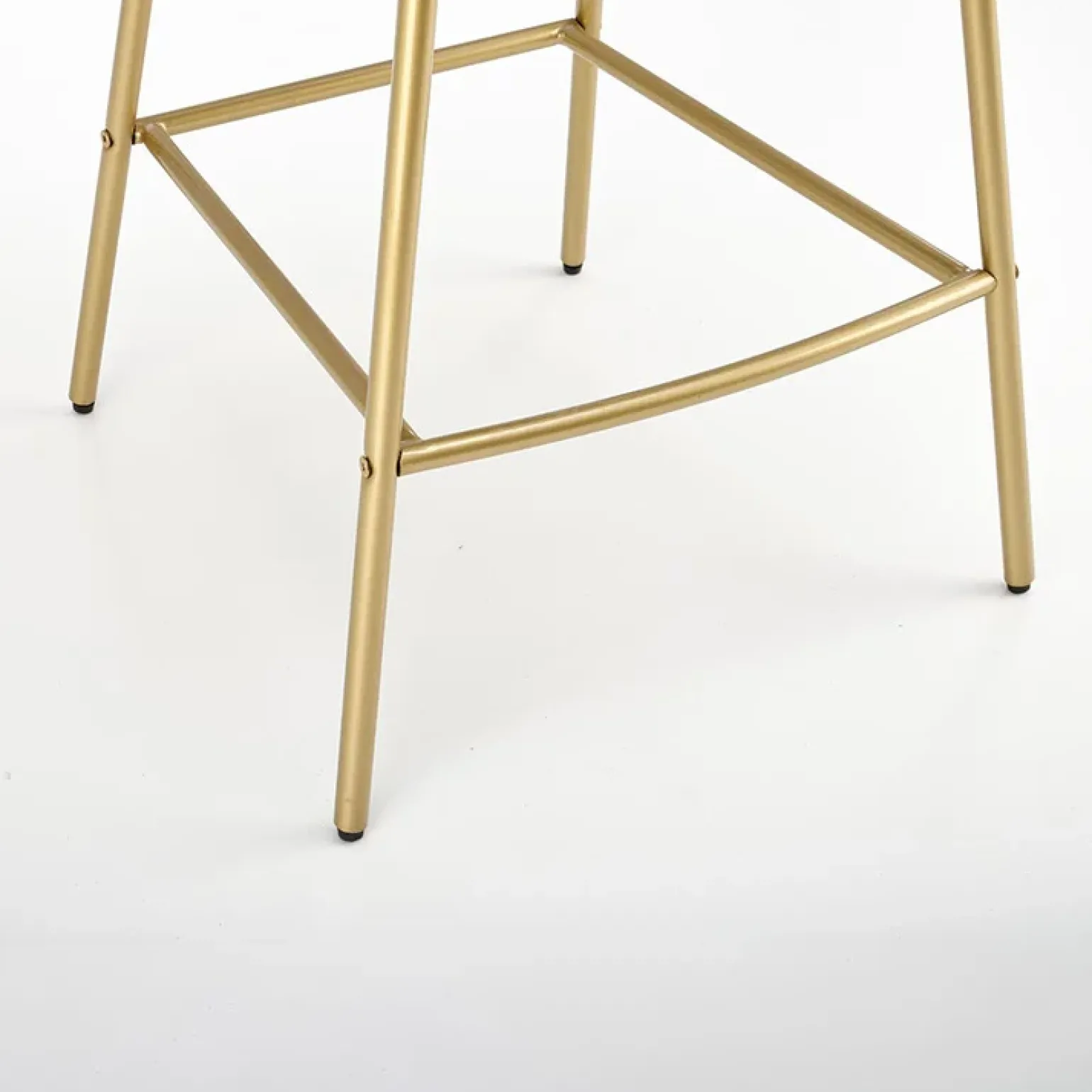 Set 2 sgabelli alti moderni in velluto nero bianco oro Tauret