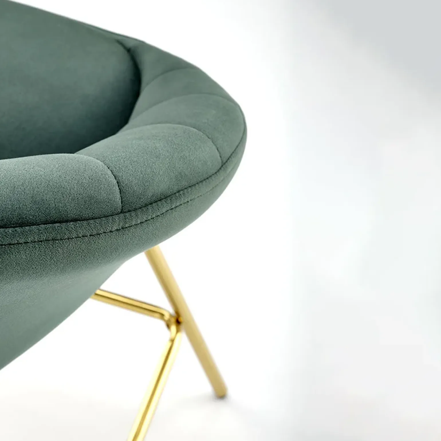 Set 2 sgabelli moderni in velluto verde scuro oro Darko