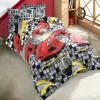 Set copripiumino bambino singolo e federa 140x200cm rosso a fantasia Cars