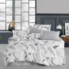 Set copripiumino matrimoniale e federe 220x240cm bianco grigio Ingrid